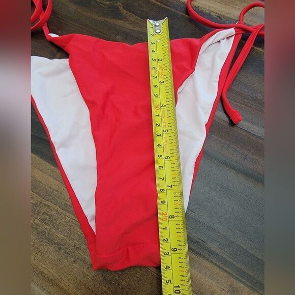 Blooming Jelly 3 Pieces Bikini Adjustable Tie Triangle Top Bottom Cover Up Siz M - Picture 5 of 8